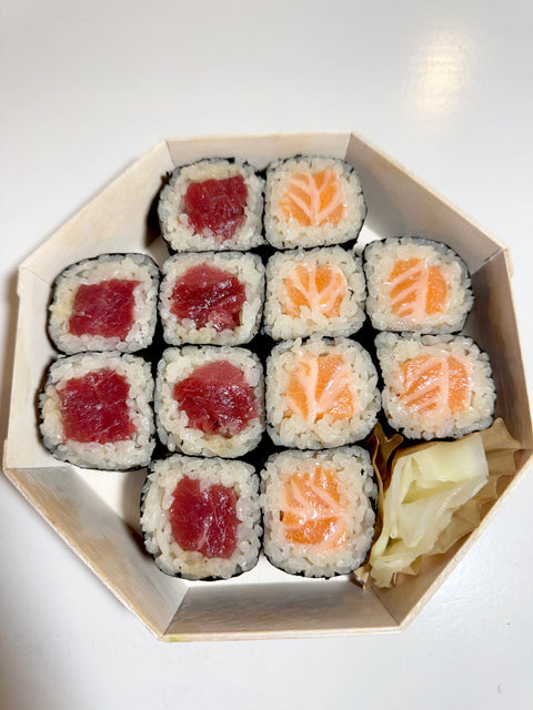 Bluefin Tuna and Salmon Sushi Rolls